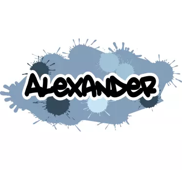 Personalized Name Splash teenage wall decals - TenStickers