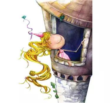 Kids Rapunzel Wall Sticker - TenStickers