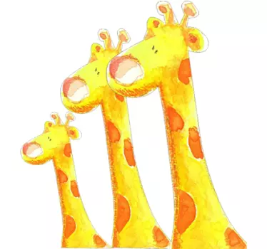 Kids Three Giraffes Wall Sticker - TenStickers
