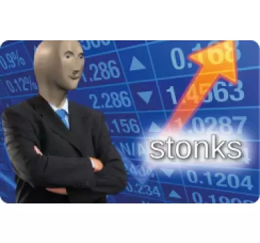 Funny stock joke Blue bank card sticker - TenStickers