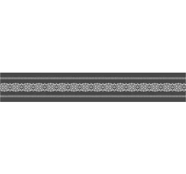 Damask pattern border monocolor border decal - TenStickers