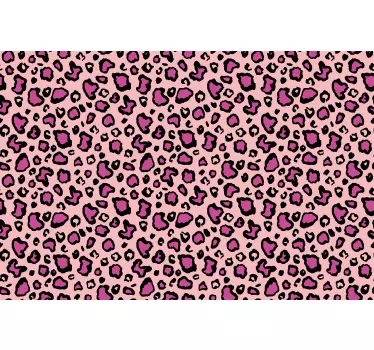 Pink leopard motif object sticker - TenStickers