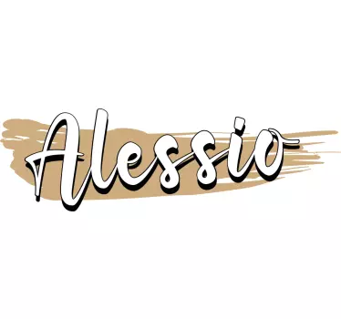 Artistic design with name and paint motorcycle stickers - TenStickers