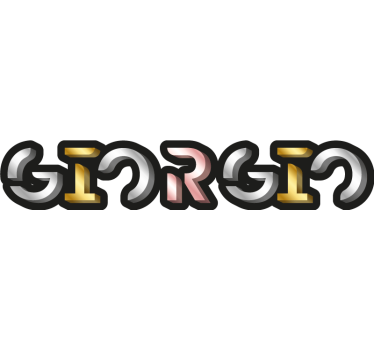 3d mockup silver gold font style  car decal - TenStickers