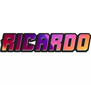 Sport neon personalised name car decal - TenStickers