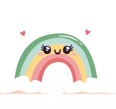 Wall stickers for kid cute rainbow character - TenStickers