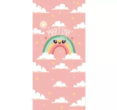 Custom rainbow design door sticker - TenStickers
