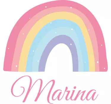 Custom Rainbow Decor door sticker - TenStickers