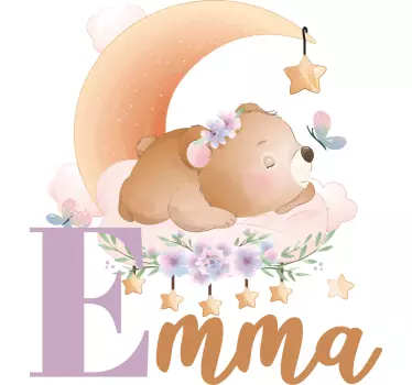Illustration sticker of sleeping bear design - TenStickers