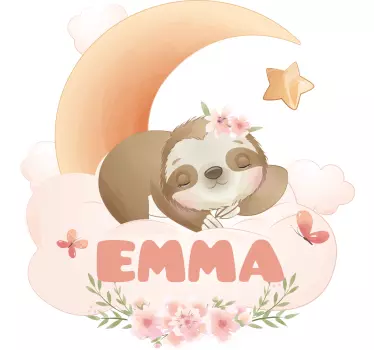 Cute Sloth Illustration wall stickers for kid - TenStickers