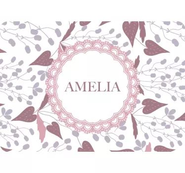 Laptop skin with personalized botanical design - TenStickers