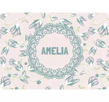 Floral Personalized Surface laptop skin - TenStickers