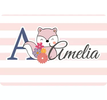 Laptop skin custom baby fox design - TenStickers