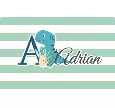 Laptop skin baby dinosaur personalized design - TenStickers