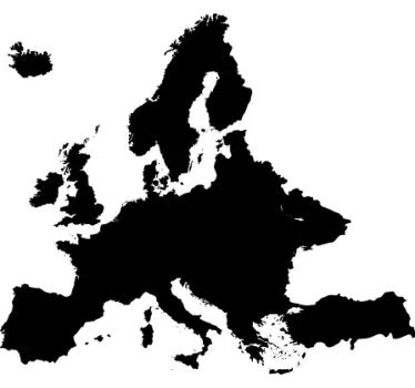 Europe world map wall sticker - TenStickers