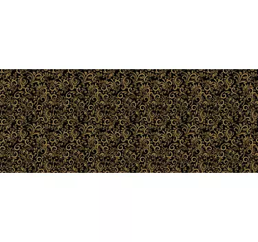 Golden leaves over a graphite background decals for furniture - TenStickers