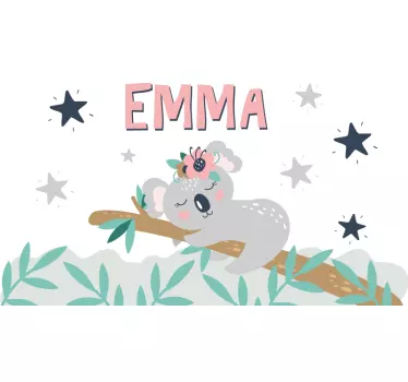 Nursery wall sticker koala dreaming - TenStickers