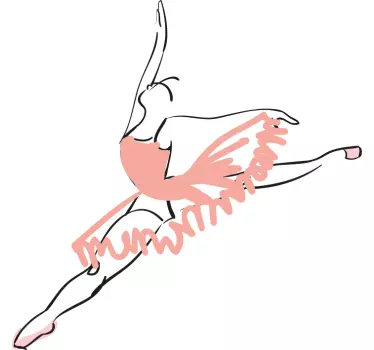 Ballet Dancer Outline dance sticker - TenStickers