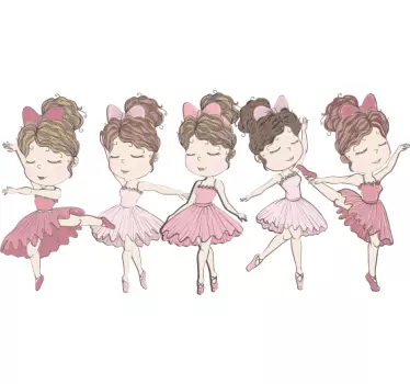 Ballet dancer kids illustration sticker - TenStickers