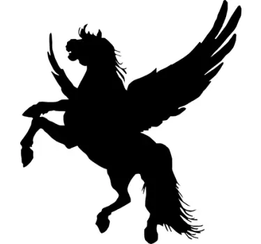Mythical Horse Silhouette fairy tale sticker - TenStickers