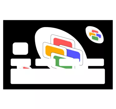 Credit card sticker colorful card design - TenStickers