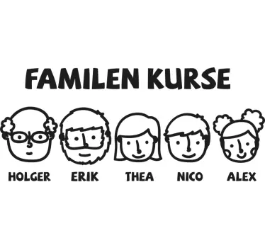 Custom Family Mailbox object sticker - TenStickers