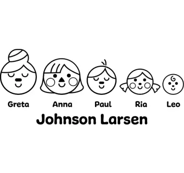 Location sticker personalized family icons - TenStickers