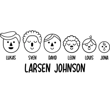 Location sticker family face icons - TenStickers