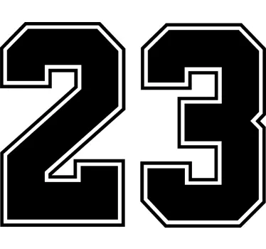 Jordan 23 Number Sticker - TenStickers