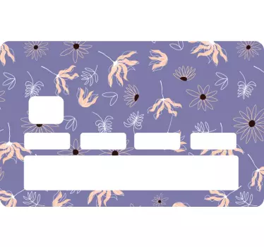 Credit card sticker floral pattern background - TenStickers
