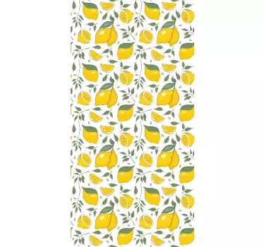 Lemons and flowers tropical decals for furniture - TenStickers