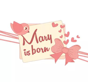 New Baby Girl Sticker - TenStickers