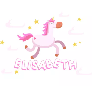 Wall stickers for kid cute unicorn animation - TenStickers