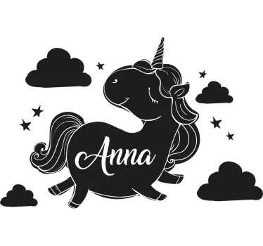 Custom Unicorn Design wall stickers for kid - TenStickers
