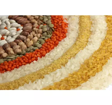 Rice Beans and Lentils Photography Wall Mural - TenStickers