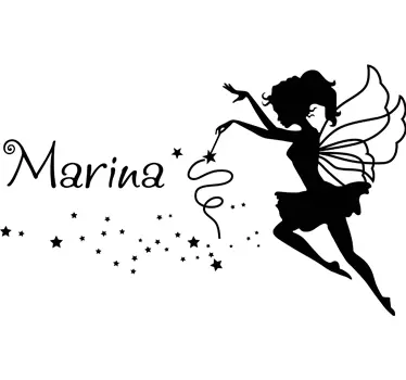 Customised name fairy wall sticker - TenStickers