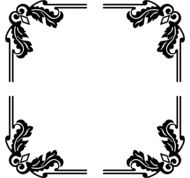 Ornamental Corner Decals - TenStickers