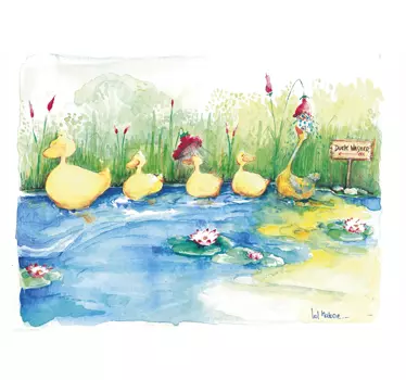 Kids Duck Family Wall Mural - TenStickers