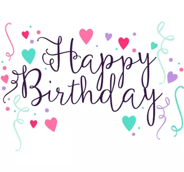 Happy birthday wall sticker - TenStickers