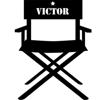Director's Chair Customisable Sticker - TenStickers