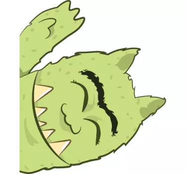 Green Monster Kids Sticker - TenStickers