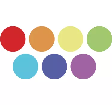 Multi-coloured circles geometric wall sticker - TenStickers