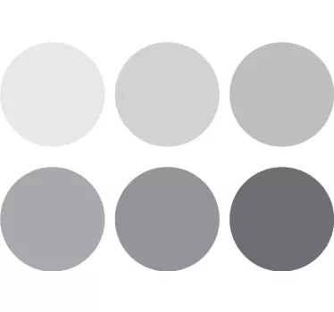 Decorative grey circles geometric wall sticker - TenStickers