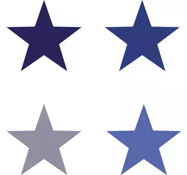 Blue Stars Decorative Stickers - TenStickers