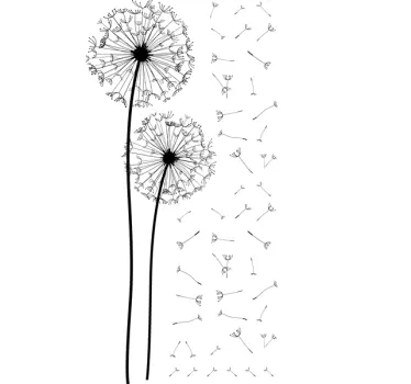 Two Dandelions Wall Art Decal - TenStickers