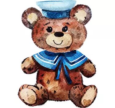 Teddy Bear with Uniform Kids Sticker - TenStickers