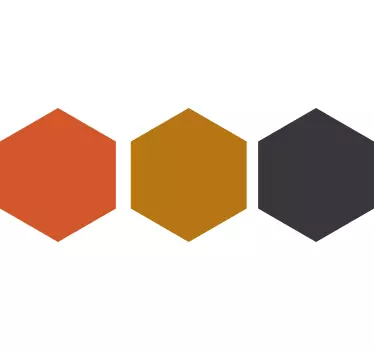 Colorful hexagons pattern wall decor - TenStickers