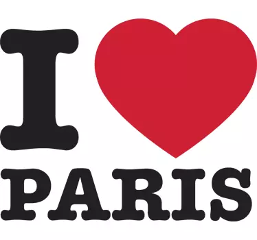 I Love Paris Sticker - TenStickers