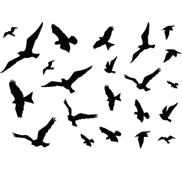 Decorative Flying Birds Sticker - TenStickers