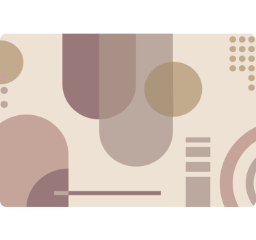 Brown geometric modern art laptop stickers - TenStickers